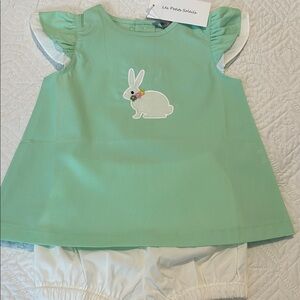 Green and White Kids Matching Set